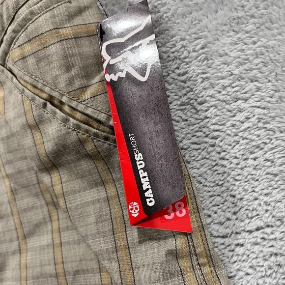 Fox Racing Skater Chino Shorts Men's 38 Dad Casual Plaid Dark Khaki - Picture 6 of 13